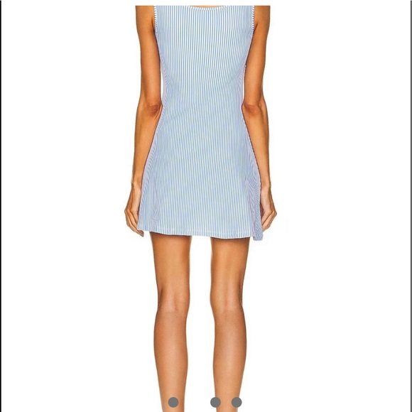 Miaou Ginger Dress, blue and white striped - Picture 3 of 6